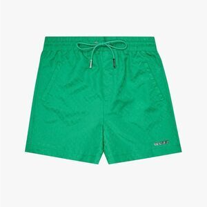 VALABASAS‎ SIGNATURE SCRIPT" GREEN NYLON SHORTS size XL nwt